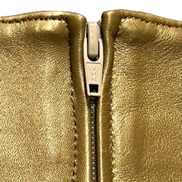 MARGARET GODFREY Gold Soft Leather Fully Lined Camisole NWT - Picture 14 of 16